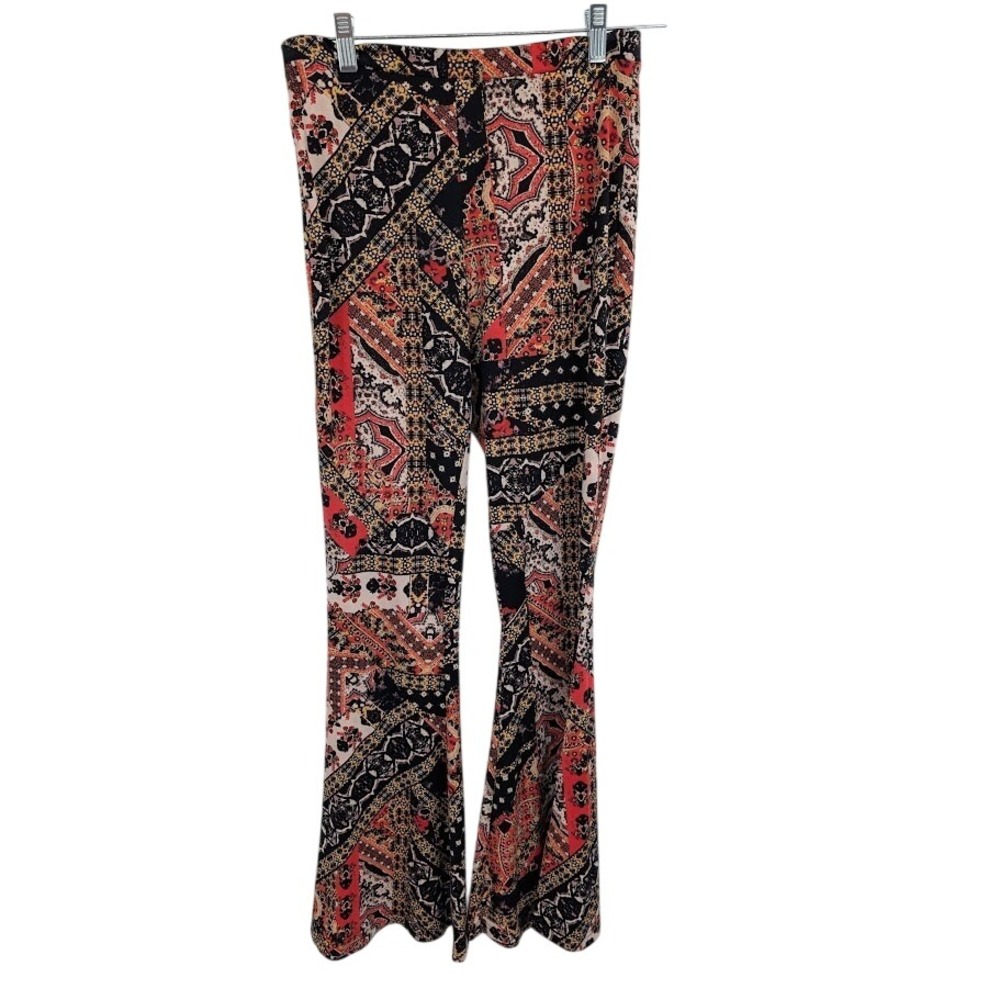 Free People Women's Just Breathe Wide Leg Flare Pants Boho Hippie Indie Small